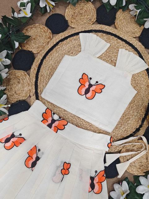 BUTTERFLY SUMMER KIDS Cotton White Kids clothing market in Surat